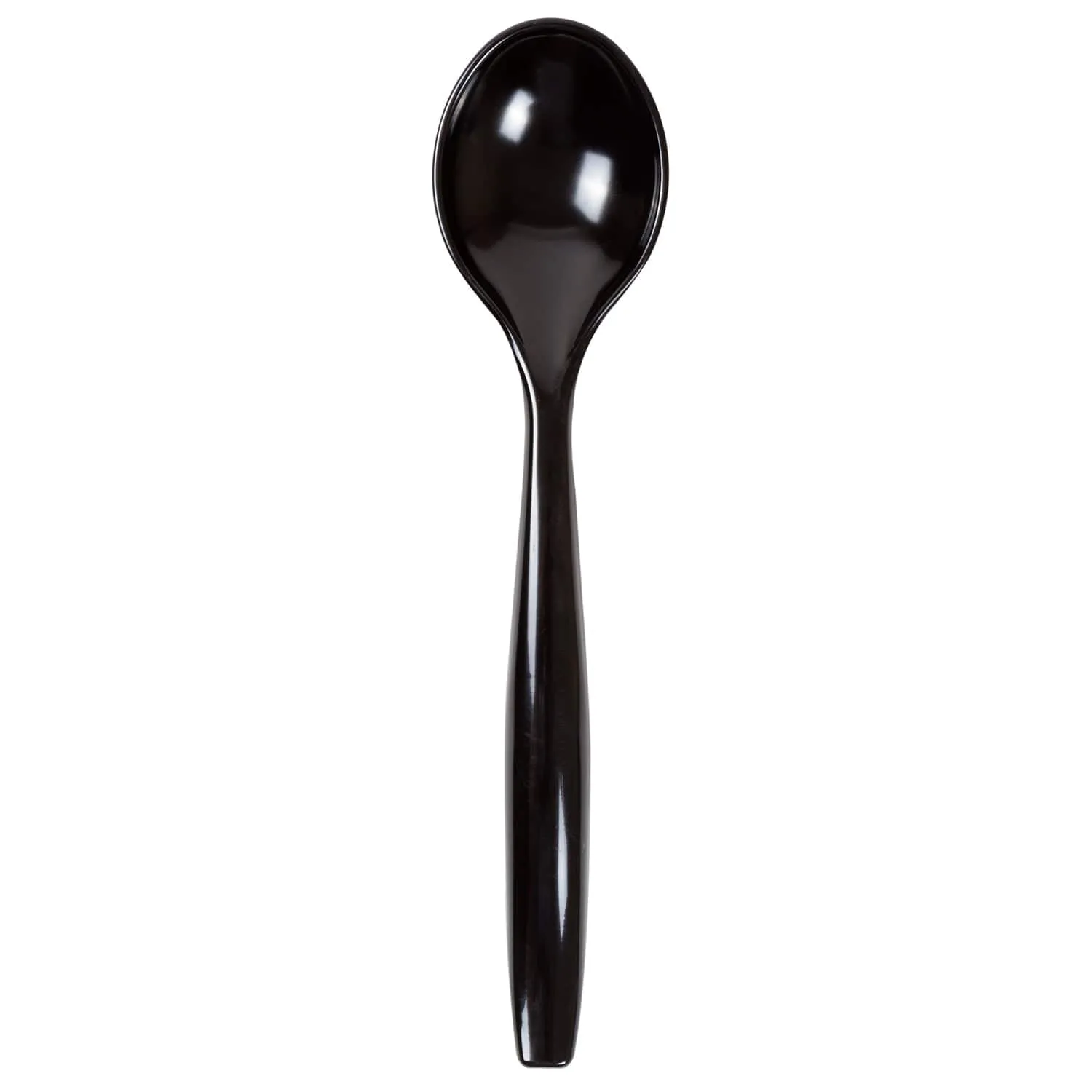 10" Polystyrene Black Individually Wrapped Serving Spoons, Case of 144