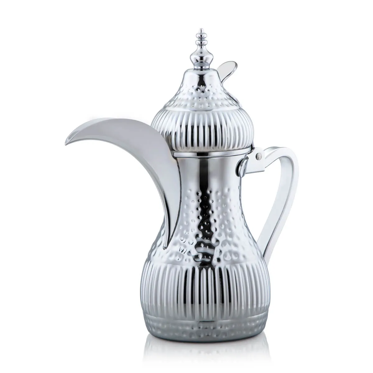 Almarjan 1 Liter Maraba'a Collection Stainless Steel Dallah Silver - STS0010721