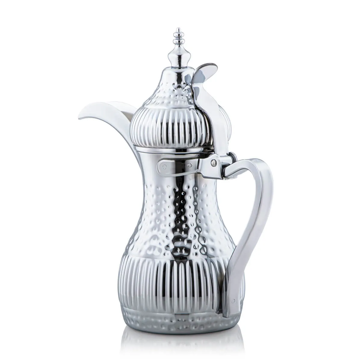 Almarjan 1 Liter Maraba'a Collection Stainless Steel Dallah Silver - STS0010721