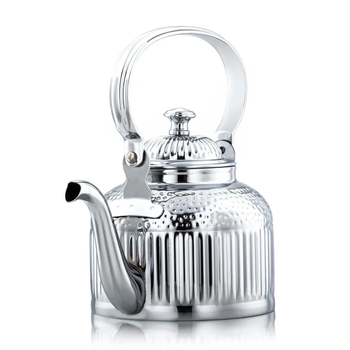Almarjan 1 Liter Maraba'a Collection Stainless Steel Tea Kettle Silver - STS0010689