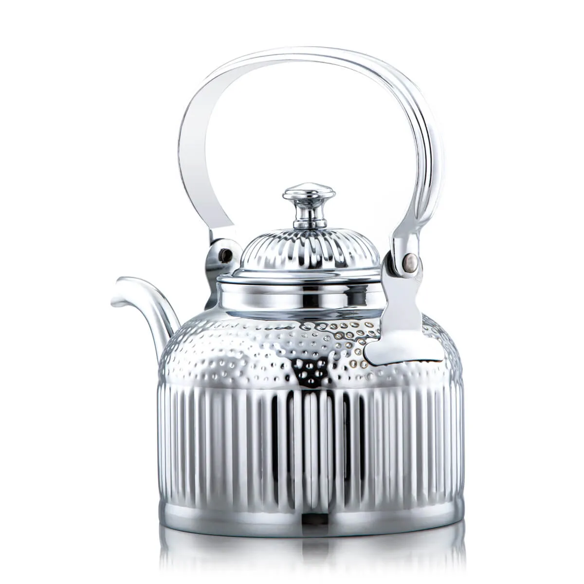 Almarjan 1 Liter Maraba'a Collection Stainless Steel Tea Kettle Silver - STS0010689