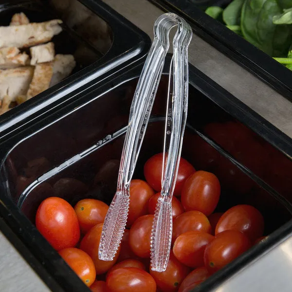 CAMBRO, POLYCARBONATE FLAT GRIP SURFACE TONG - 15 CM