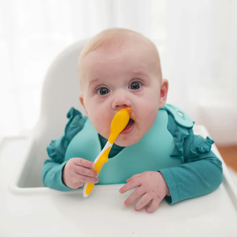 Feeding & Weaning Weaning Soft Tip Spoons - Green & Yellow