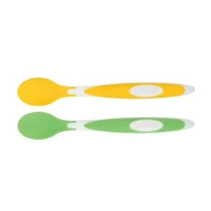 Feeding & Weaning Weaning Soft Tip Spoons - Green & Yellow