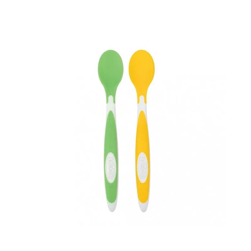Feeding & Weaning Weaning Soft Tip Spoons - Green & Yellow