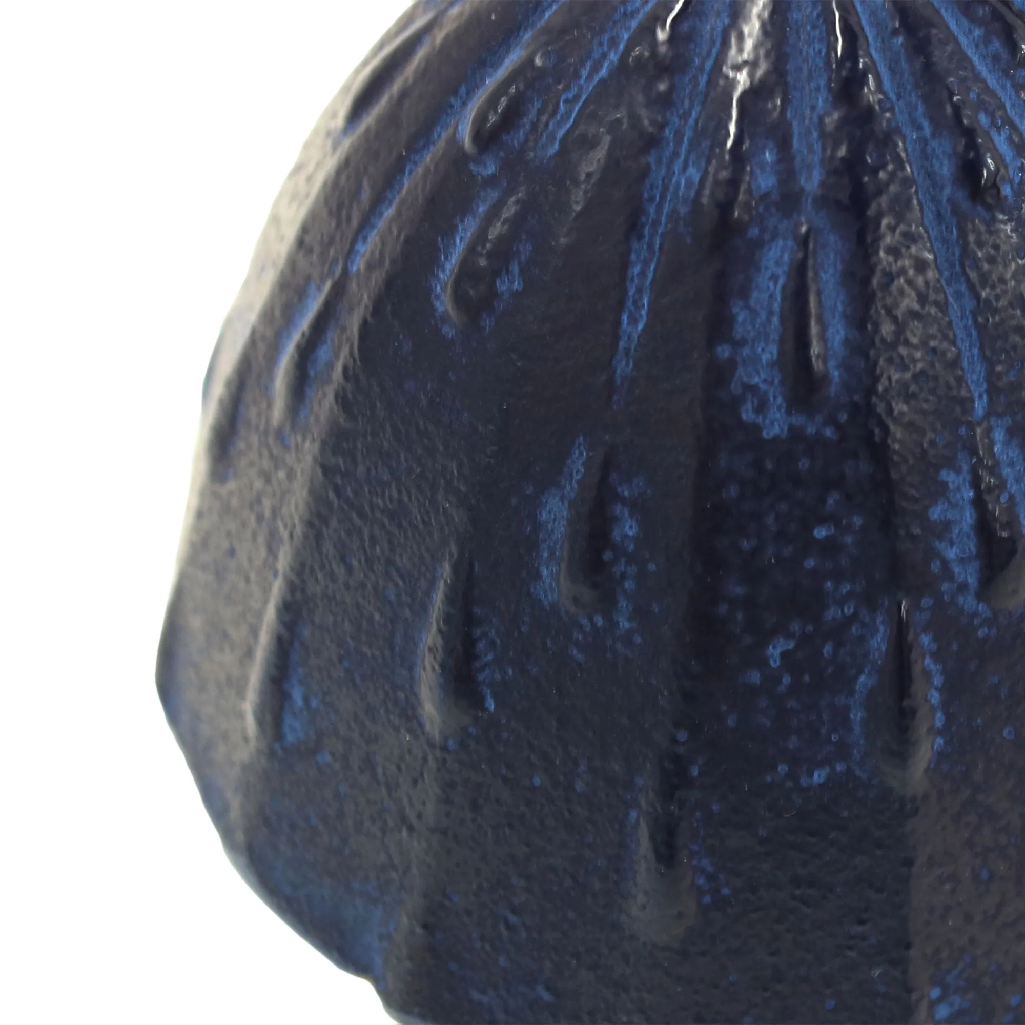 Furin,Japanese Wind Chime Nanbu Cast Iron Handcraft, Navy Bell with  Drop-Shaped Pattern