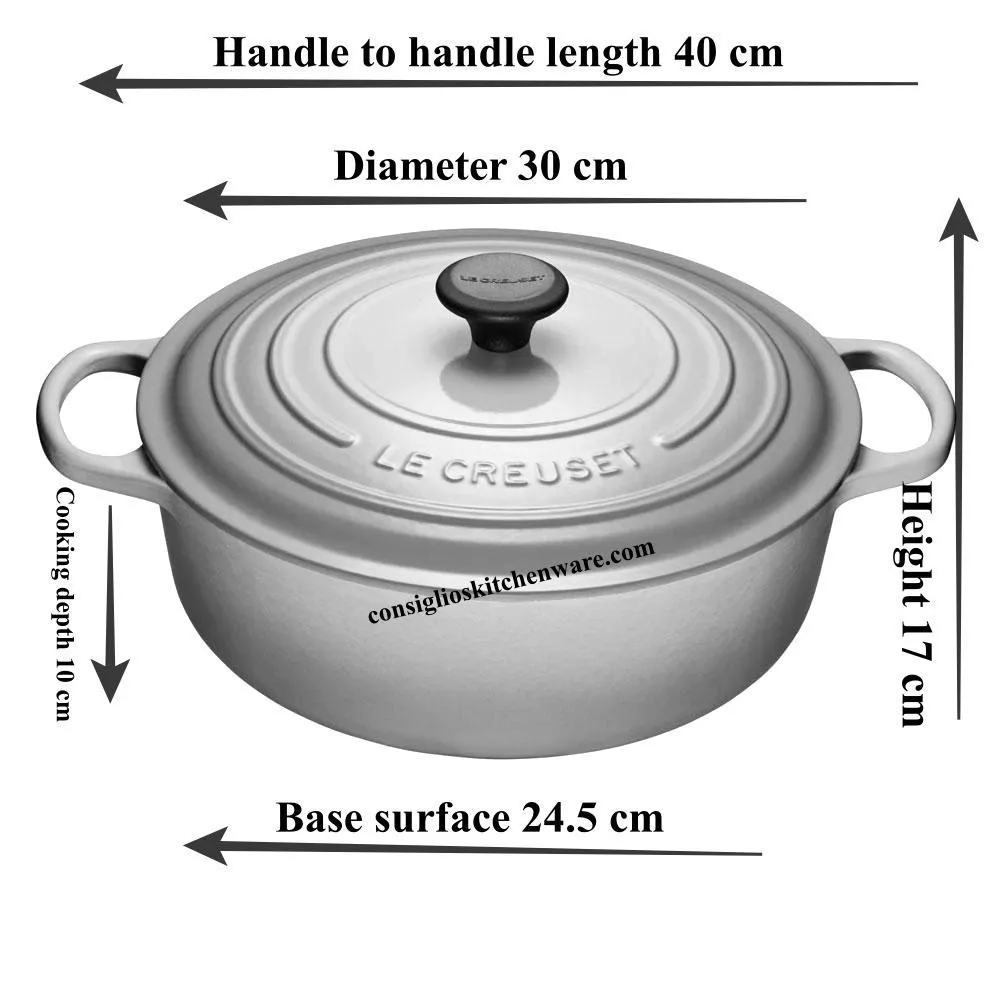 Le Creuset - 6.2L Blueberry Shallow Risotto French/Dutch Oven (30CM)