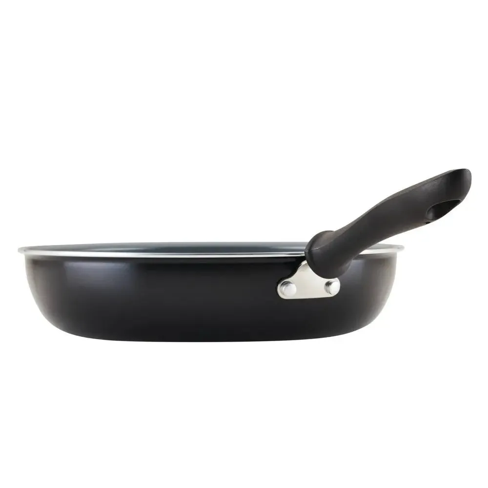 New - Farberware Reliance Pro 9", 11" Nonstick Ceramic Twin Pack Skillets Black/Gray