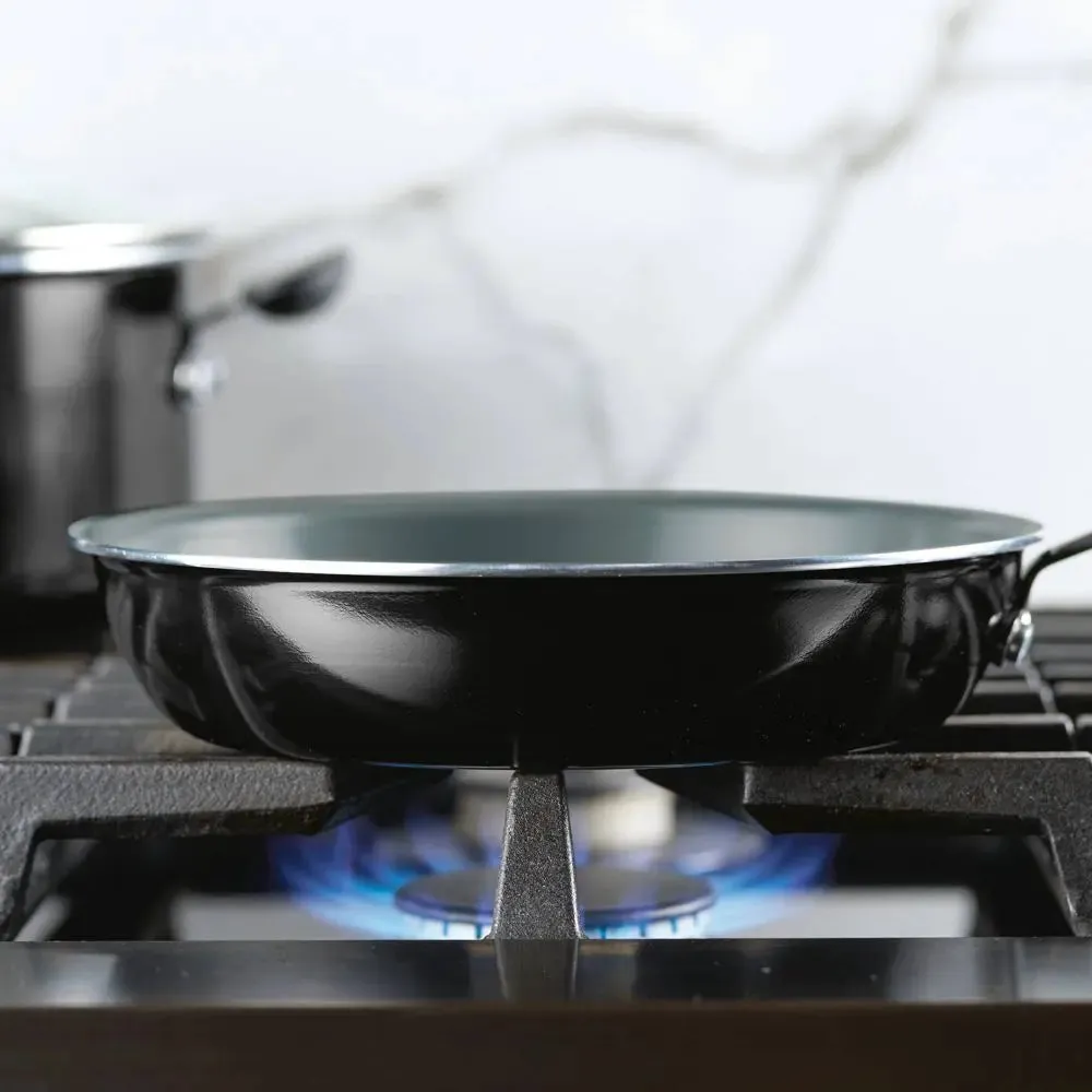 New - Farberware Reliance Pro 9", 11" Nonstick Ceramic Twin Pack Skillets Black/Gray