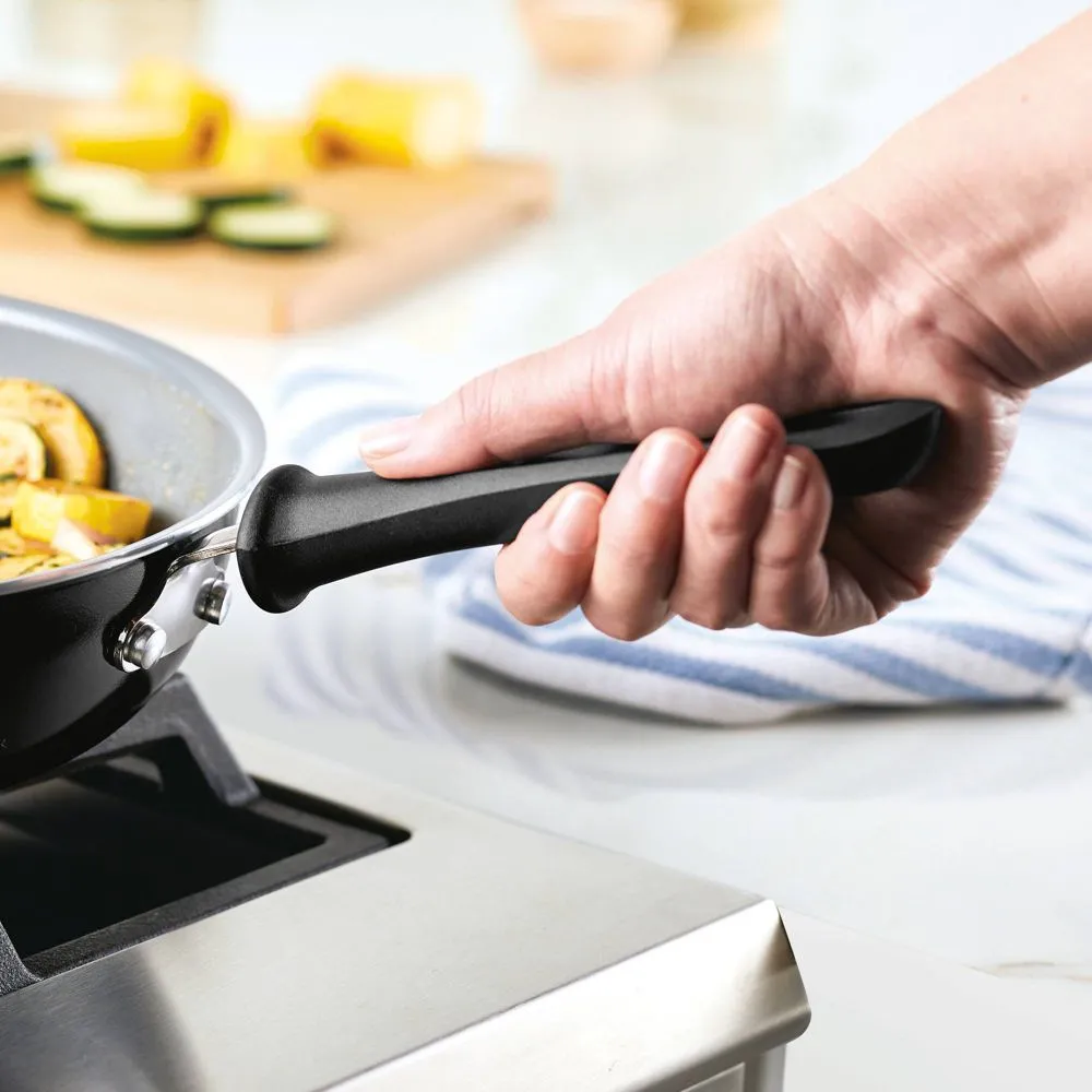 Open Box - Farberware Pro 9" 11" Nonstick Ceramic Twin Pack Skillets Black/Gray