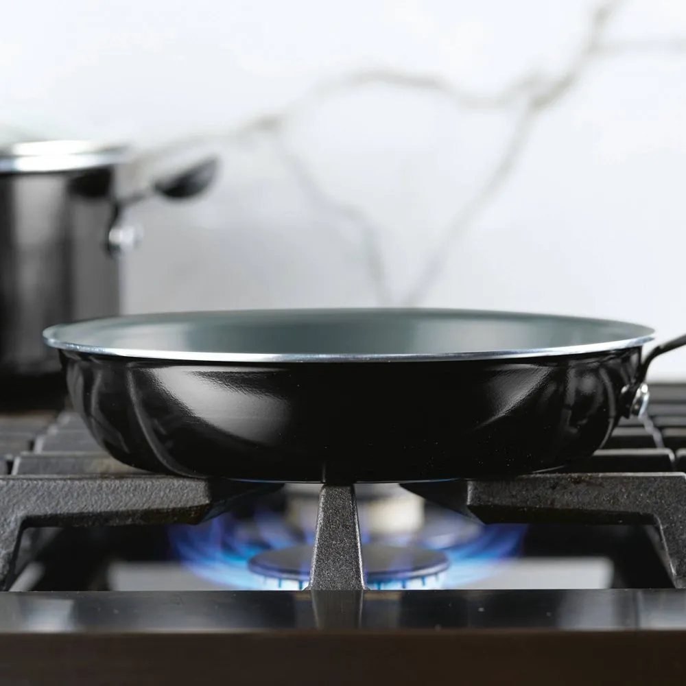 Open Box - Farberware Pro 9" 11" Nonstick Ceramic Twin Pack Skillets Black/Gray