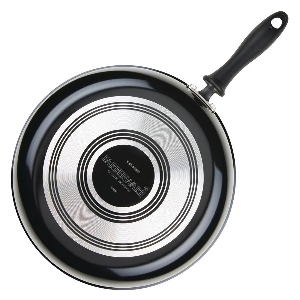 Open Box - Farberware Pro 9" 11" Nonstick Ceramic Twin Pack Skillets Black/Gray