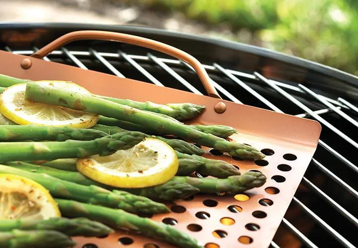 Outset Copper Nonstick Large Grill Grid with Handles