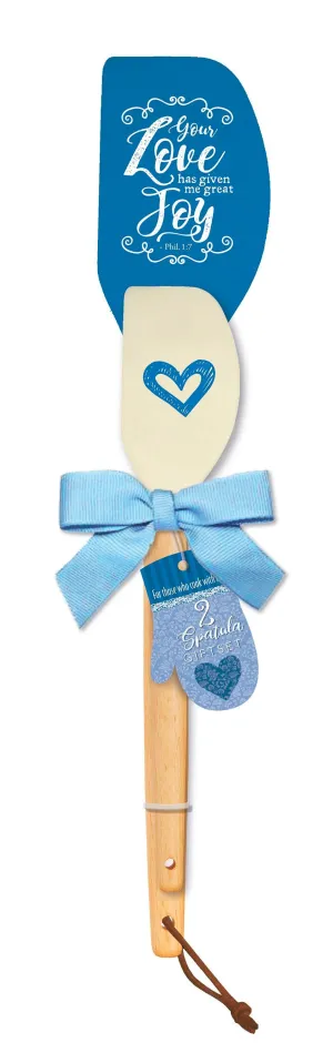 Spatula Gift Set : Blue Love & Joy
