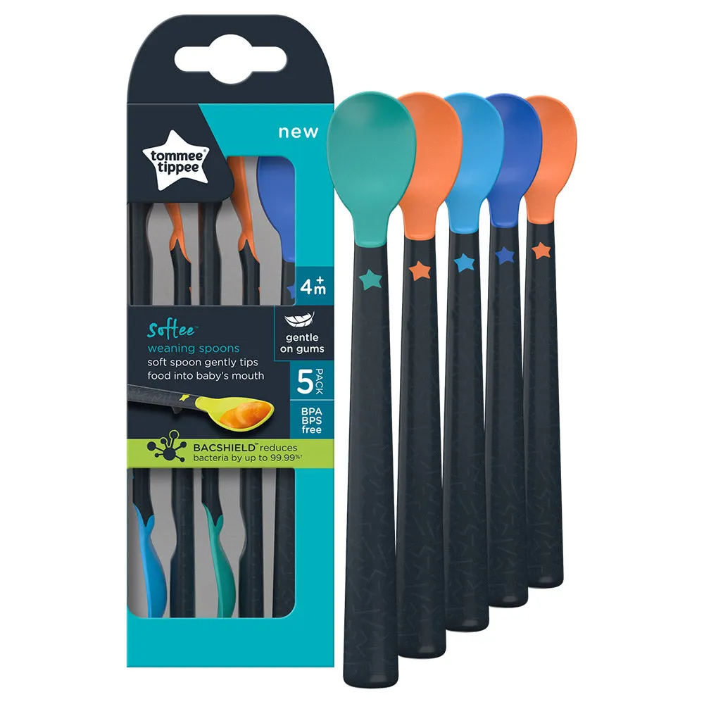 Tommee Tippee Softee Weaning Spoon, 4m  (Pack of 5)