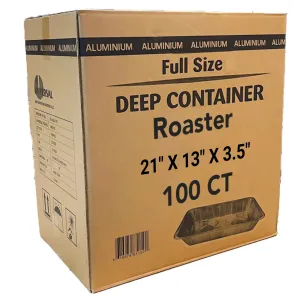 *WHOLESALE* Disposable Aluminum Full Size Deep Roaster | 100 ct/case
